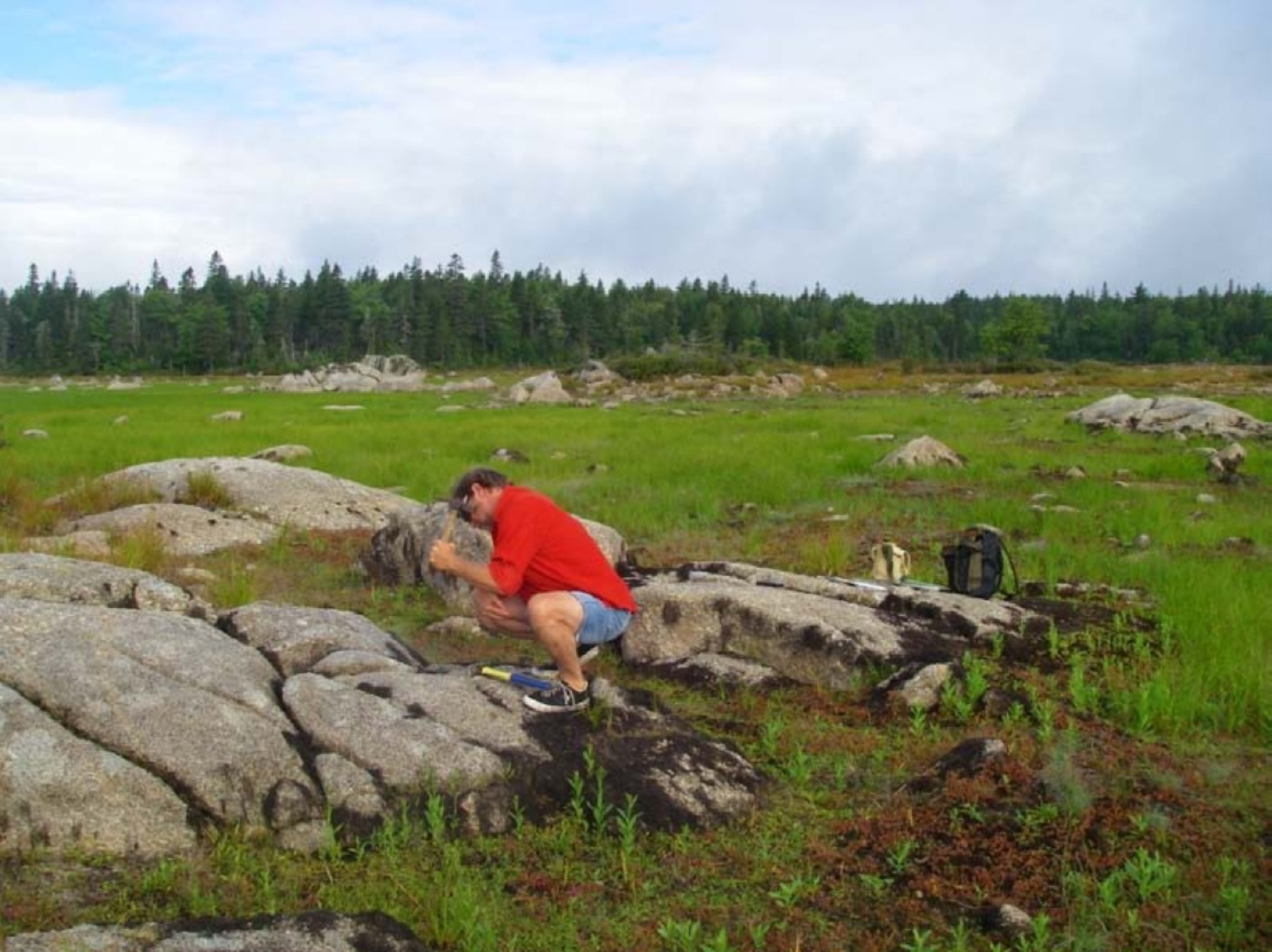 Bloody Creek crater in Canada