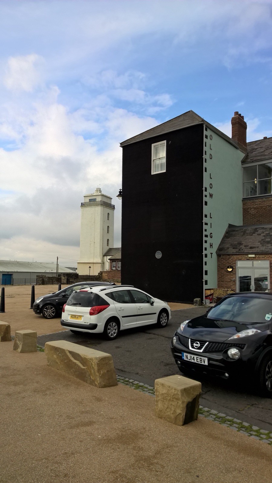 The old and new Low Lights at North Shields Fish Quay